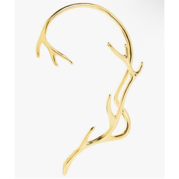 Vercret Gold Cuff Earrings Cartilage Branches Ear Crawler - Picture 6 of 6